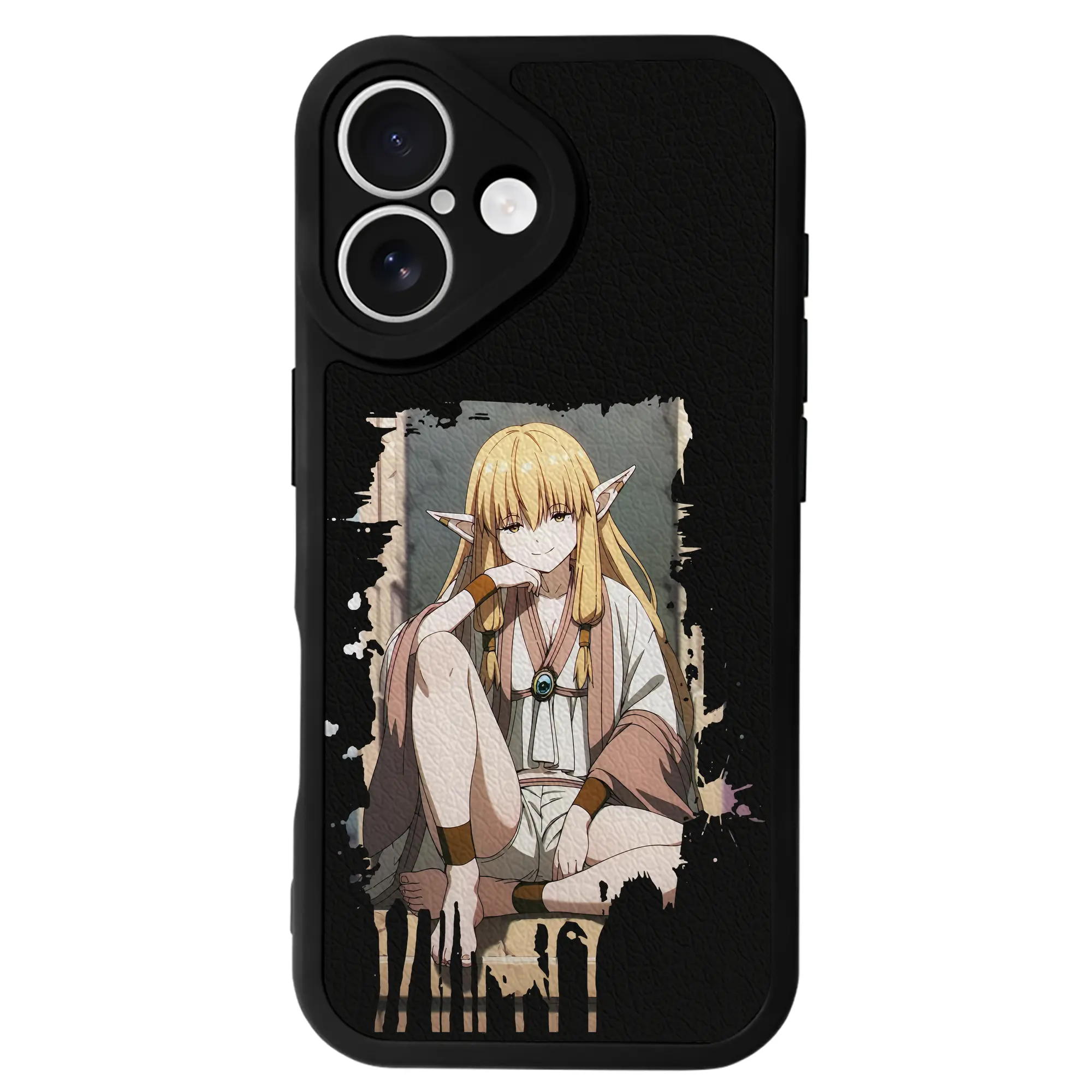 葬送のフリーレン（Frieren） グッズ,ゼーリエ（Serie） - IPhone 16シリーズ対応 ・ シリコンスマホケース ・ レザー調 ・ 高精度フィット ・ 耐衝撃 ・ ワイヤレス充電対応 ・ 精密カット